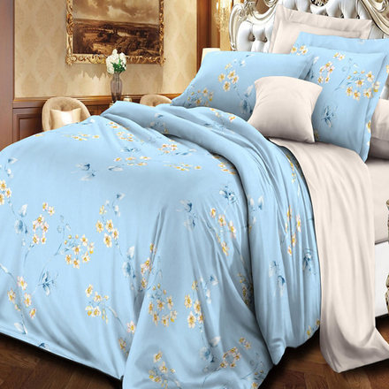 Комплект постельного белья "РУ. ИВТЕКС" дизайн: А-131, сатин, 100% хлопок. Пододеяльник на молнии!!!