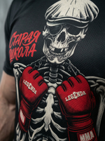 Футболка тренировочная мужская черная LEGENDA Кости боевые
