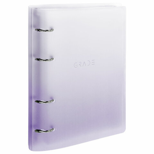 Тетрадь на кольцах А5 175х220мм, 120л, пластик, с разделителями, BRAUBERG, Фиолетовый, 404627
