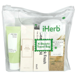 iHerb Exclusive, Корейская дорожная сумка Beauty, набор из 8 предметов