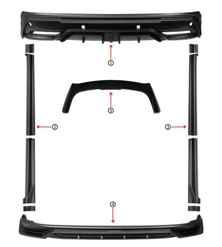 Обвес на AITO M8 2025+ Айто М8 Губа юбки Диффузор Спойлер тюнинг