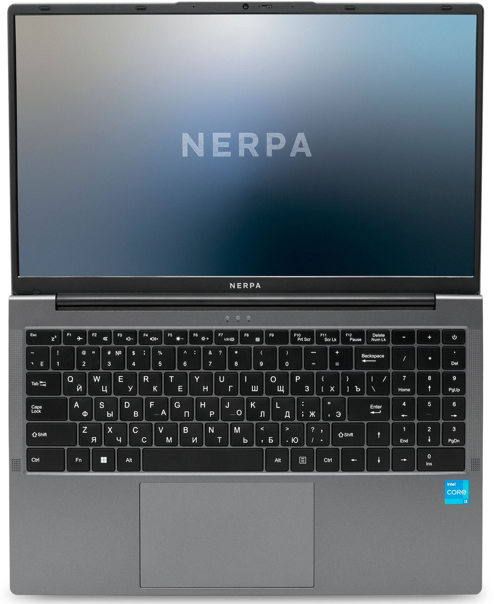 Ноутбук  Nerpa Caspica I342-15 15.6 ", Core i3, 8 Гб RAM, 128 Гб SSD, UHD Graphics, Серый