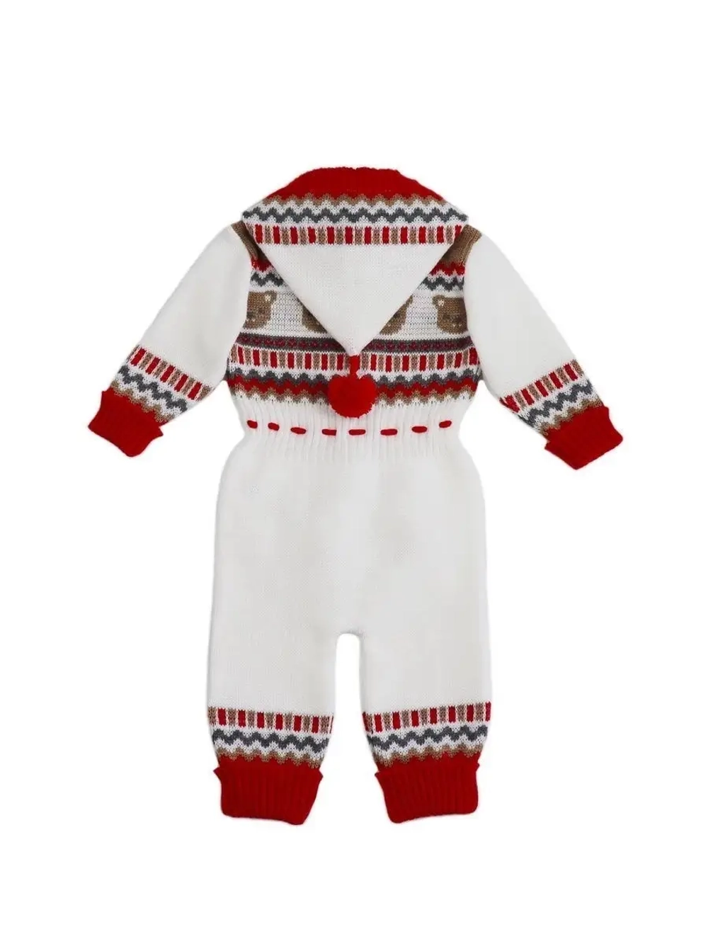 Вязаный комбинезон для новорожденных и малышей на молнии