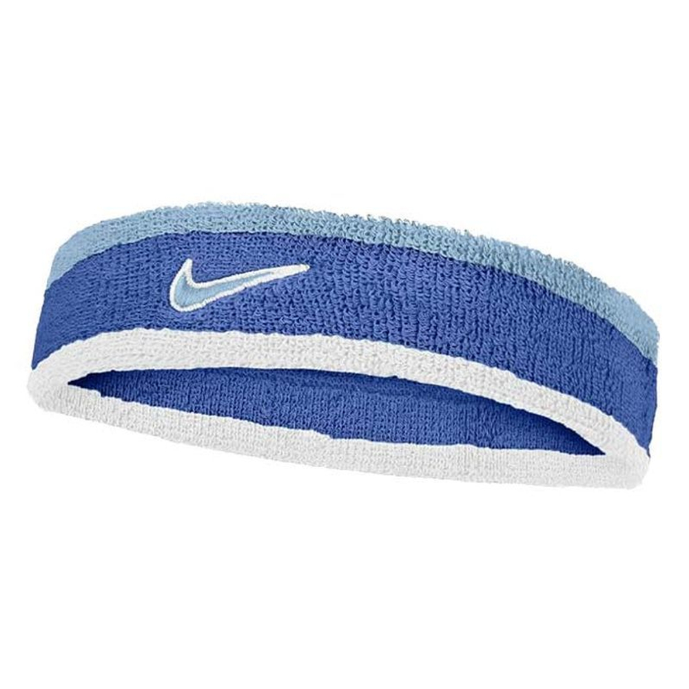 Повязка на голову Nike Swoosh - white/blue/light blue