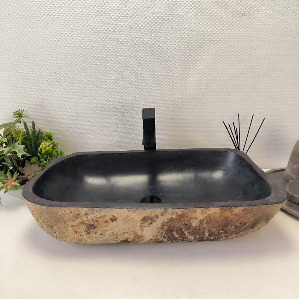 Раковина из речного камня RS-63605 (71*35*16) 0124