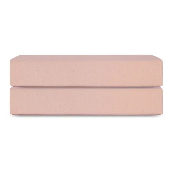Простыня на резинке из премиального сатина цвета пыльной розы из коллекции essential, 160х200х30 см