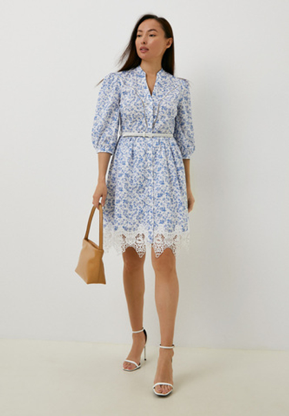 Платье из  хлопка с французским кружевом