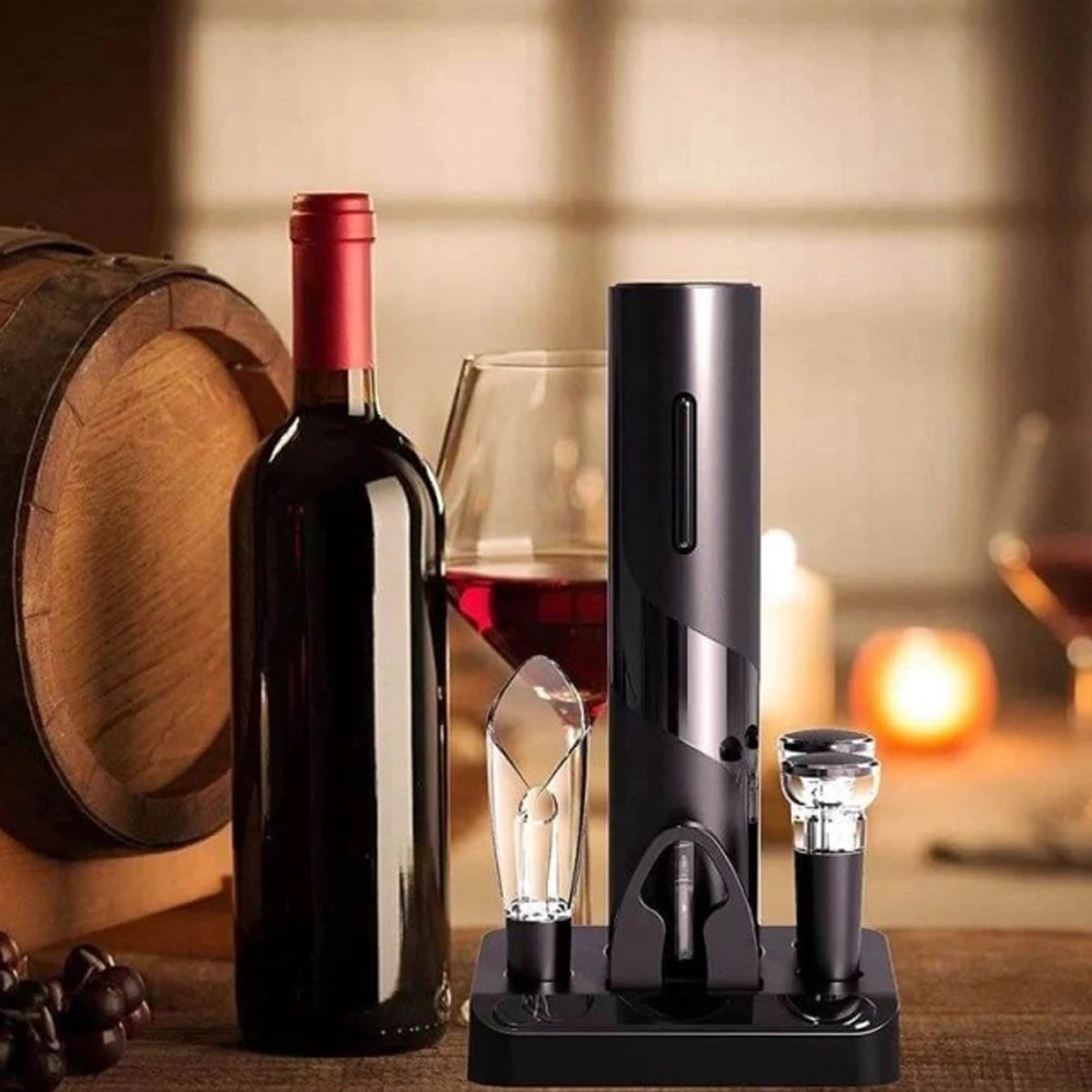 Винный набор Circle Joy Black Samurai Wine Set 4 in 1 черный (CJ-TZ07)