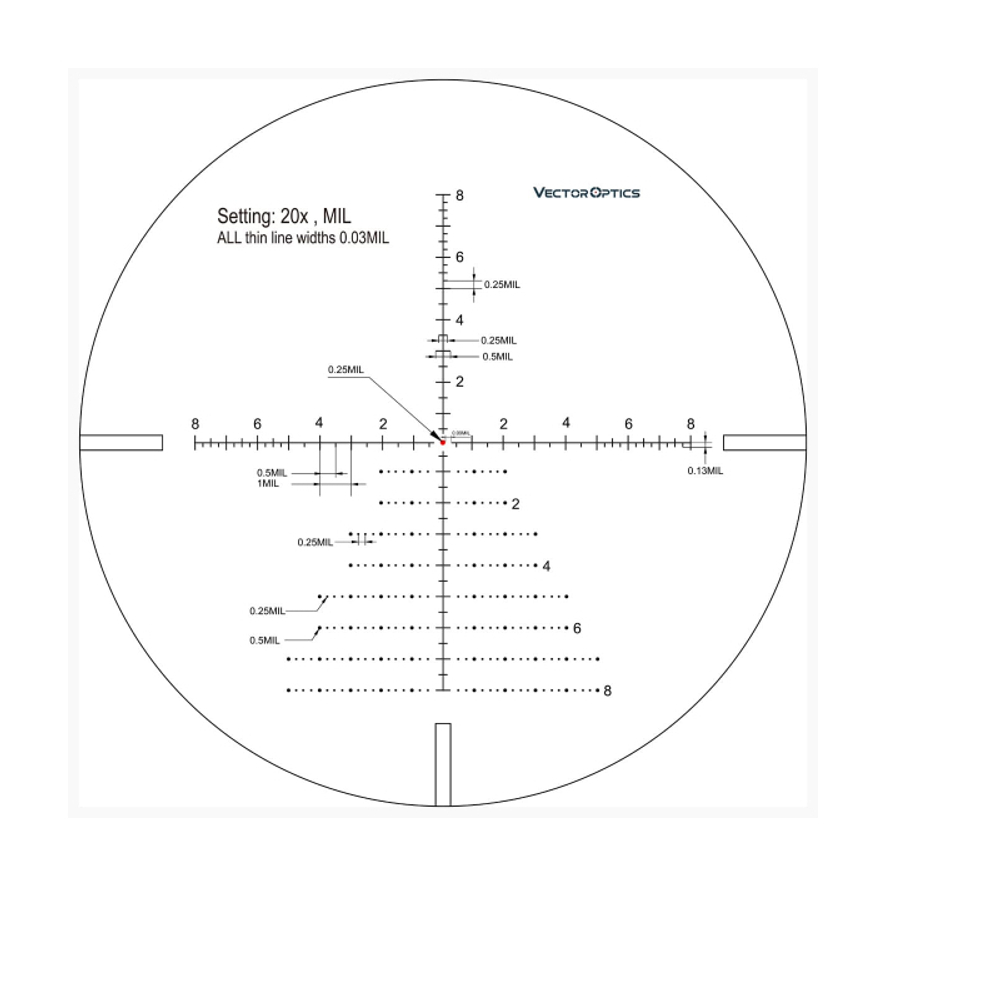 Оптический прицел Vector Optics SFP Continental x6 5-30x56 Tactical ( установка на Тигр, СВД, Вепрь 308 СОК-95 / Сетка VCT-20A / с подсветкой )