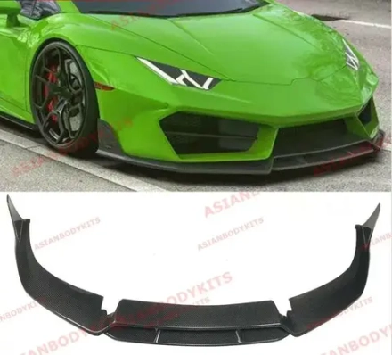 Карбоновая губа переднего бампера для Lamborghini Huracan LP 580 2017-2020 Ламборгини Хуракан