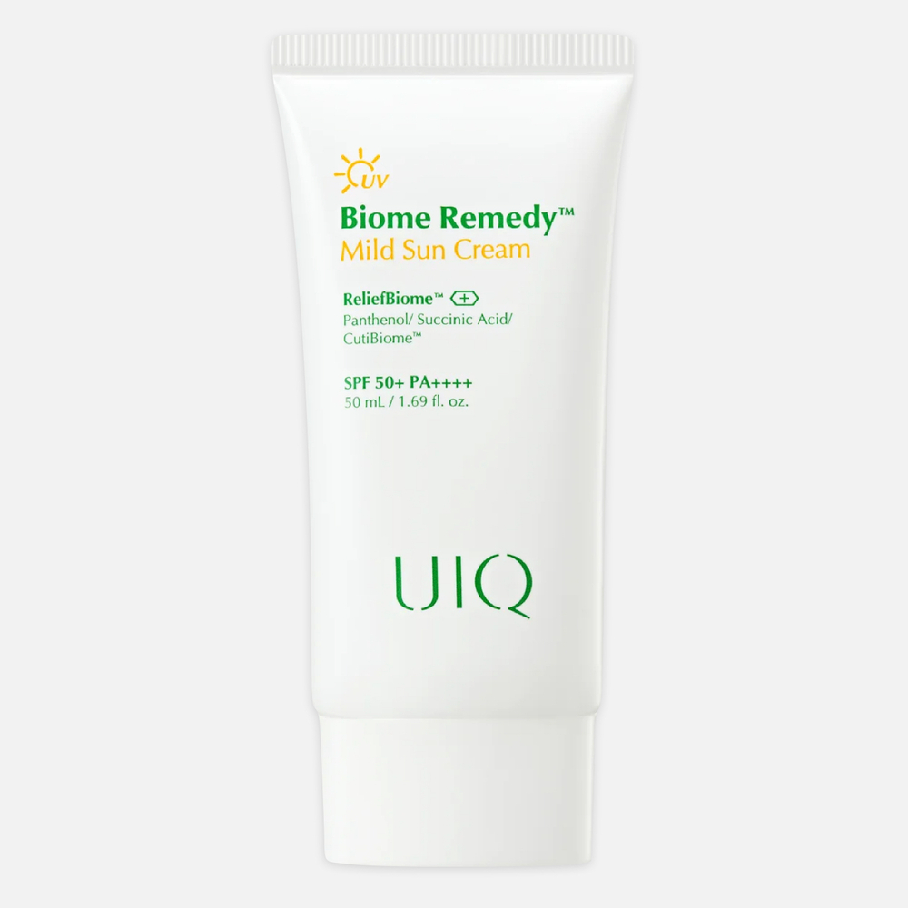 UIQ Biome Remedy Mild Sun Cream spf 50+ Успокаивающий крем против фотостарения 50мл.