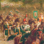 Сюжетный гобелен в парадной раме «На параде»