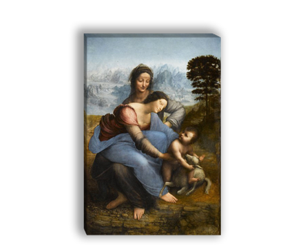 "Мадонна с младенцем и Святой Анной", Леонардо да Винчи, картина (репродукция)