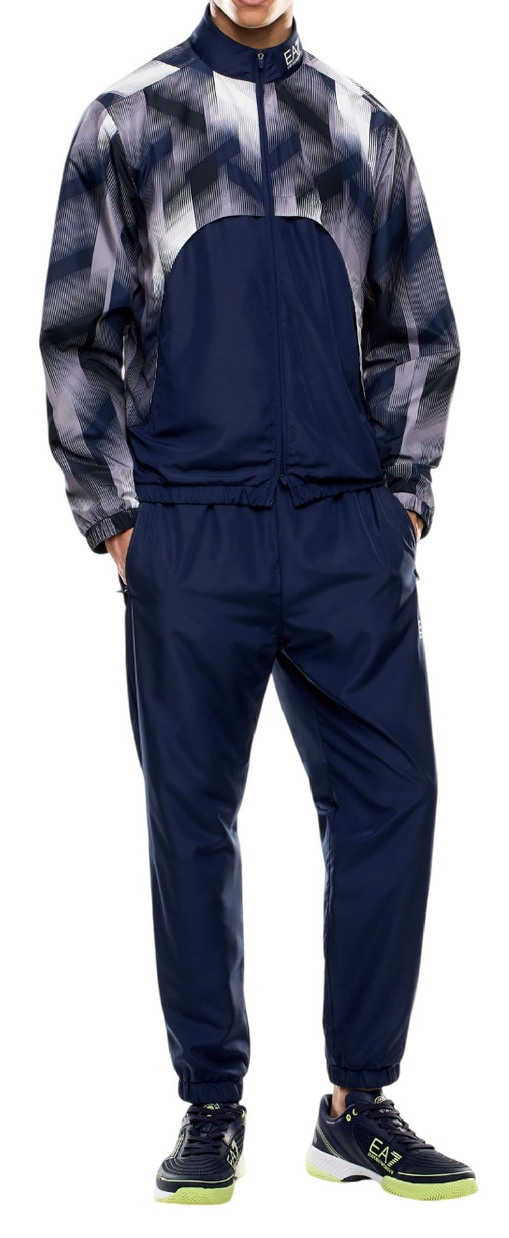 Мужской теннисный костюм EA7 Man Woven - небесный
