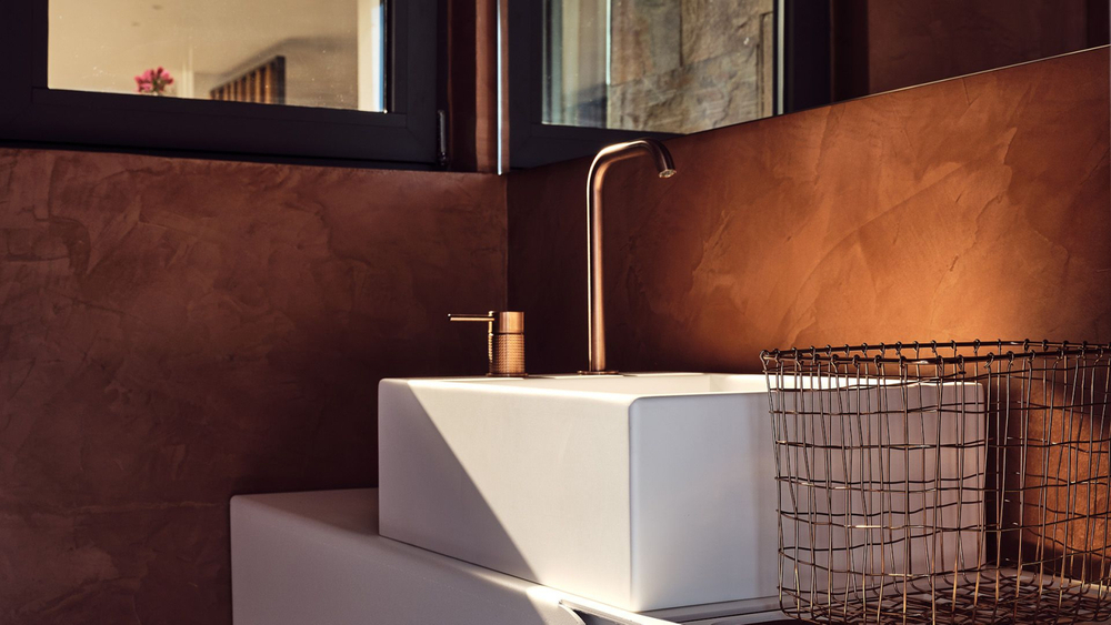 Смеситель удалённого управления Gessi316, цвет Copper Brushed PVD