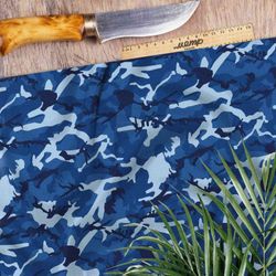 Ткань бифлекс синий хаки