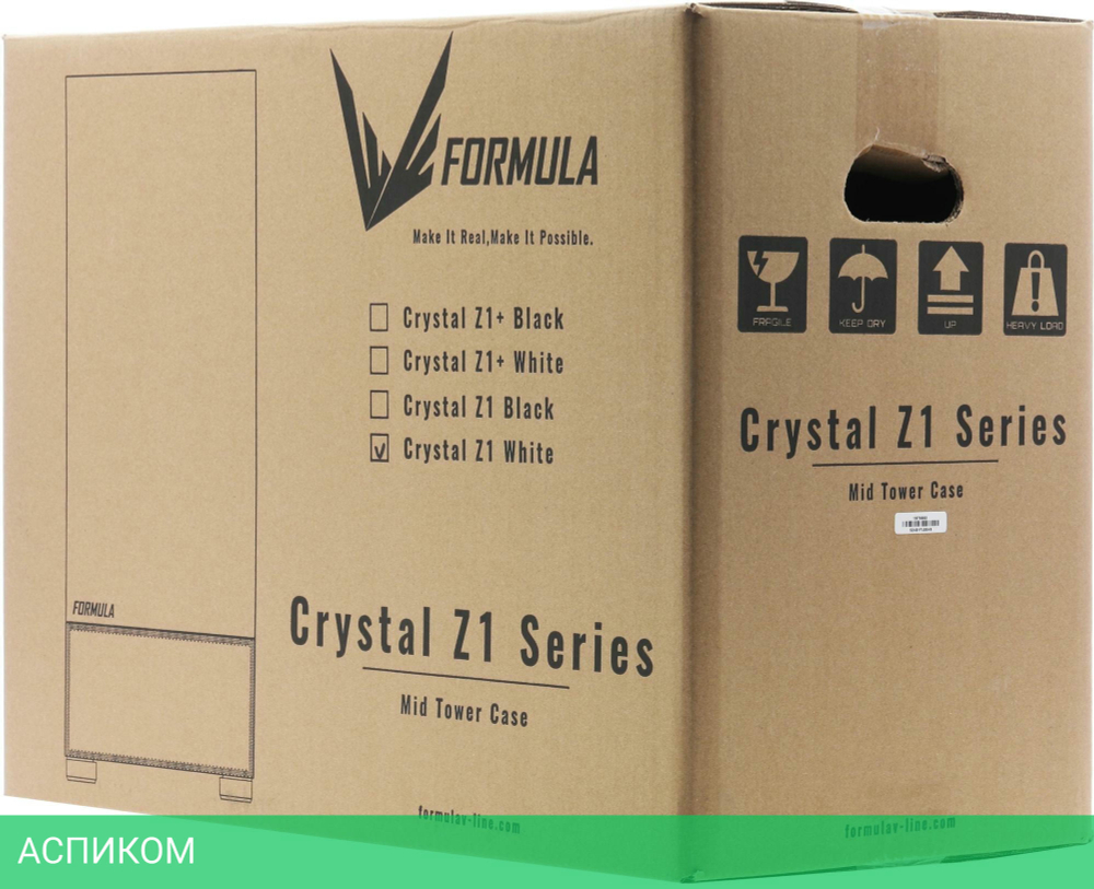 Корпус Formula Crystal Z1 без БП белый