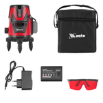 Лазерный уровень MXL RED, 30 м, красный луч, акк. Li 2400 mAh, сумка, резьба 5/8" // MTX