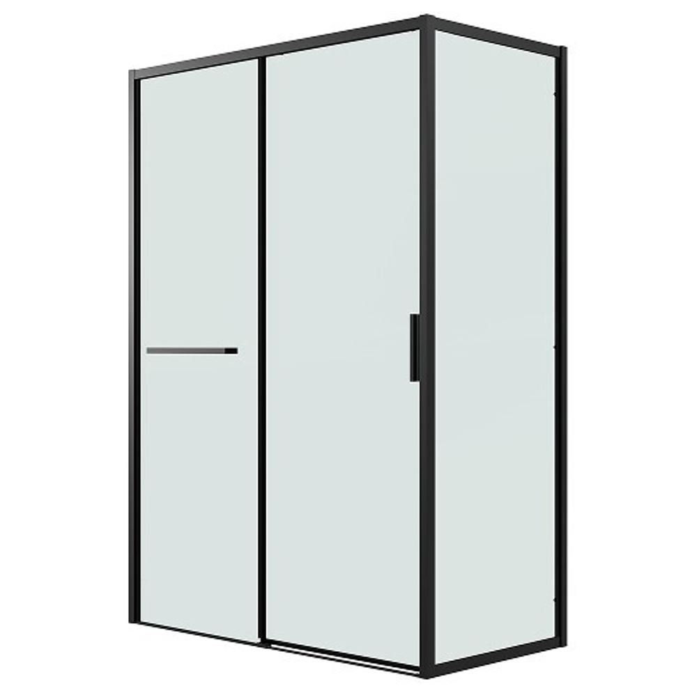 Боковая стенка Grossman Style 200.K33.05.100.21.00 (100х195) черный матовый,стекло прозрачное, 1 место