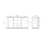Комод CRYSTAL CRD012 на цоколе