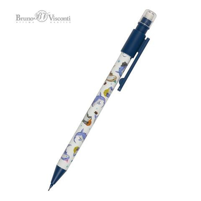 Карандаш механический с ластиком 0,7 мм "HappyGraphix. Акулы" (BrunoVisconti)