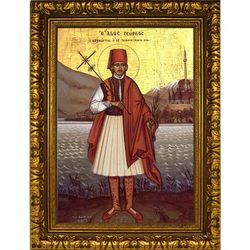 Георгий Кратовский, Софийский, Новый мученик. Икона на холсте.