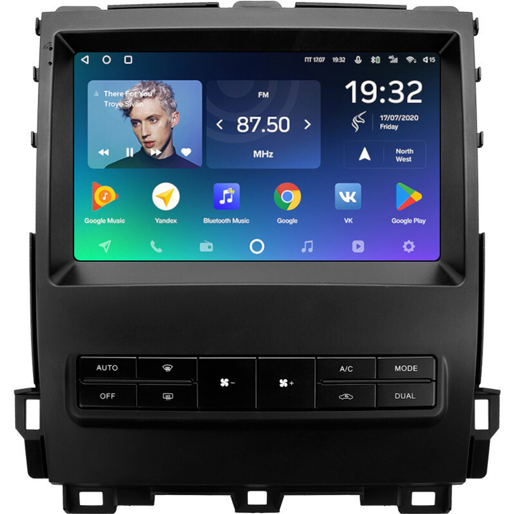 Магнитола для Lexus GX470 J120, Toyota Land Cruiser Prado 120 (климат на ШГУ, рамка тип 2) - Teyes SPRO+ на Android 10, ТОП процессор, 4Гб+32Гб, 4G SIM-слот