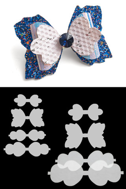 Пластиковый шаблон для бантика - 8 деталей