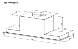 Встраиваемая вытяжка Korting KHI 9777 GN