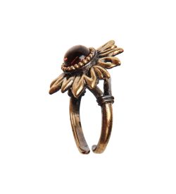 AM-2659 Кольцо «Василек» (латунь, янтарь)