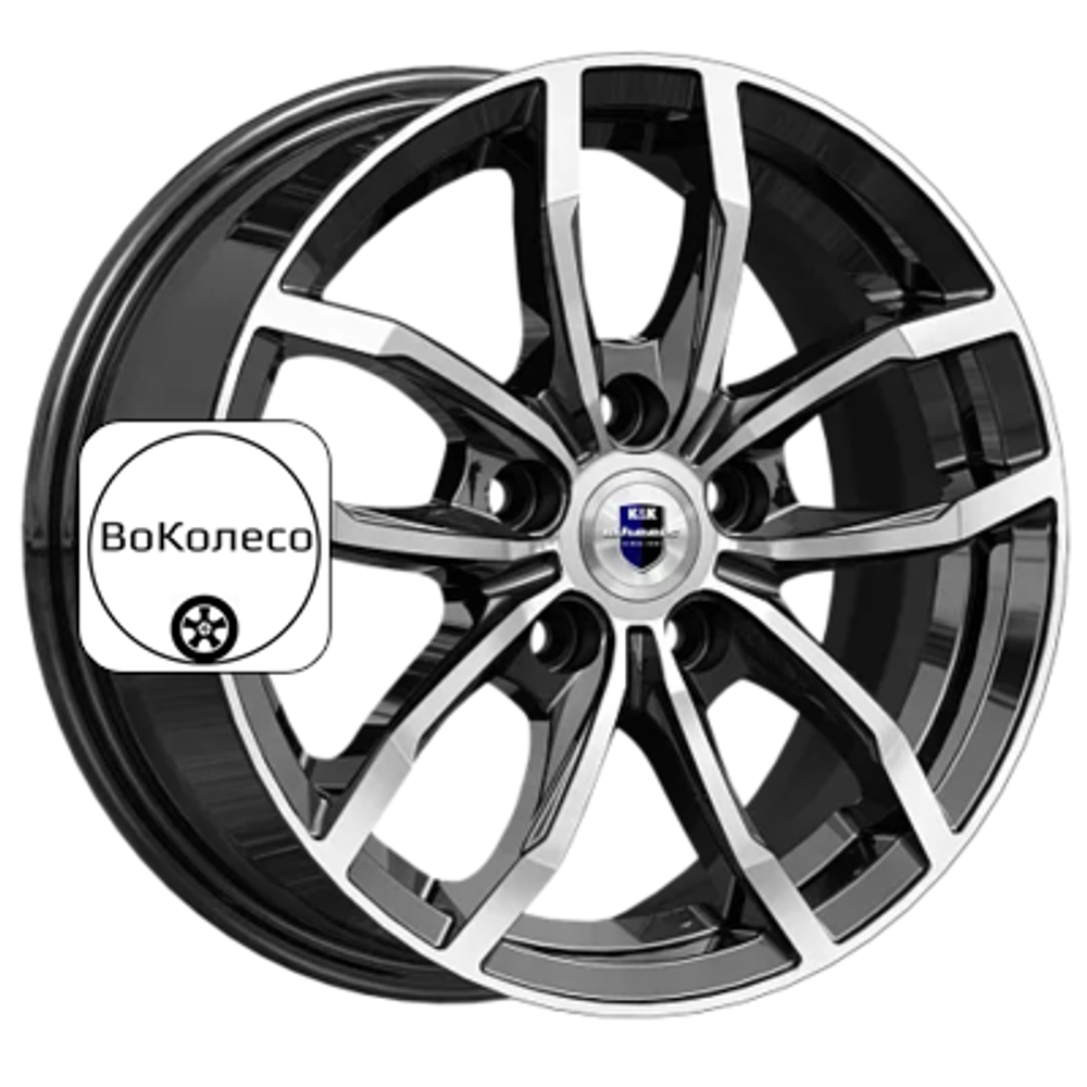 6,5x15/5x100 ET38 D57,1 Фрост (КС1048) Алмаз черный K&K