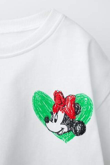 ZARA ФУТБОЛКА С РИСУНКОМ МИННИ МАУС © DISNEY, БЕЛЫЙ
