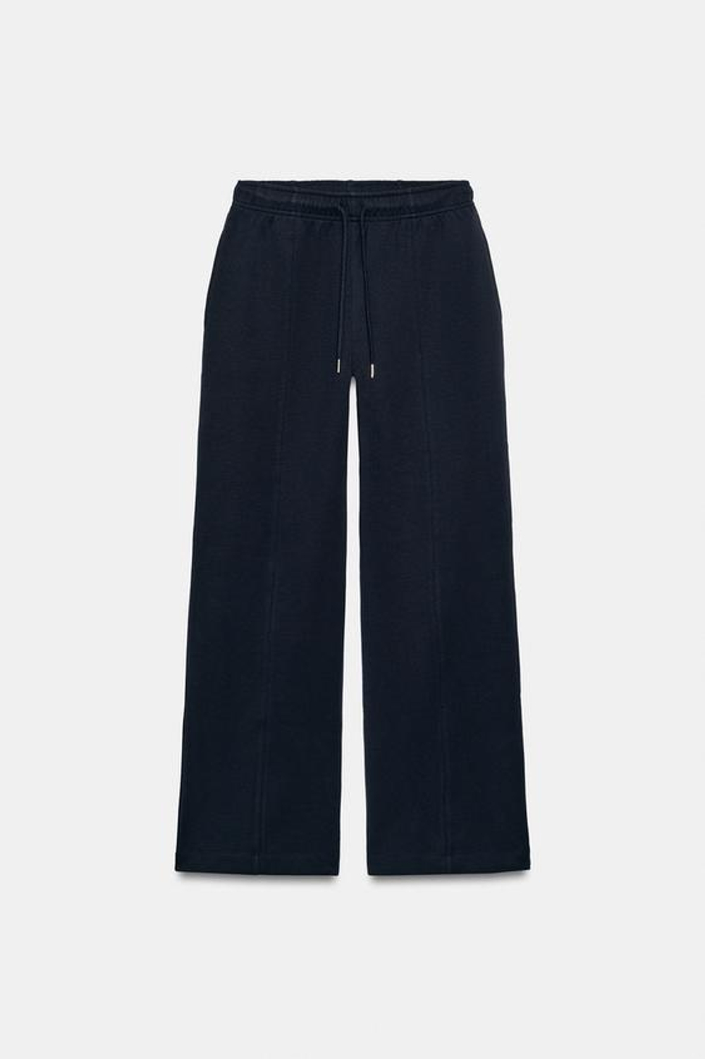 ZARA ПРЯМЫЕ БРЮКИ ИЗ ИНТЕРЛОКА, МОРСКОЙ СИНИЙ