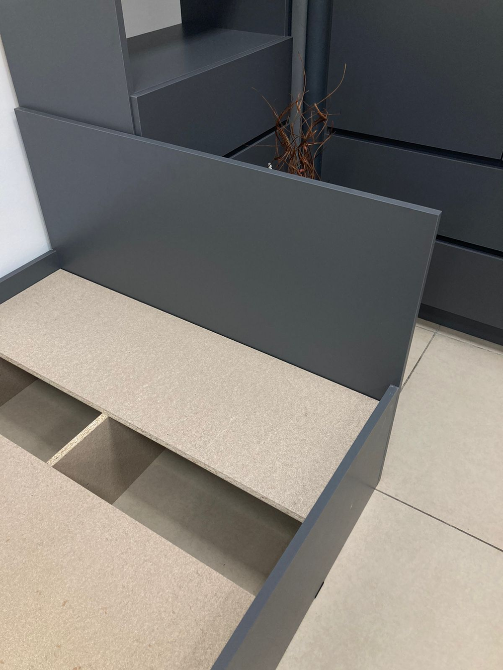 Кровать Мори КРМ 900.1 Графит 900*2000