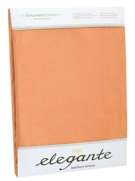Простыня сатиновая 270x290 Elegante 6800 коралловая