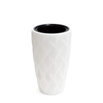 Кашпо Флэйм 42л со вставкой 10л, белый