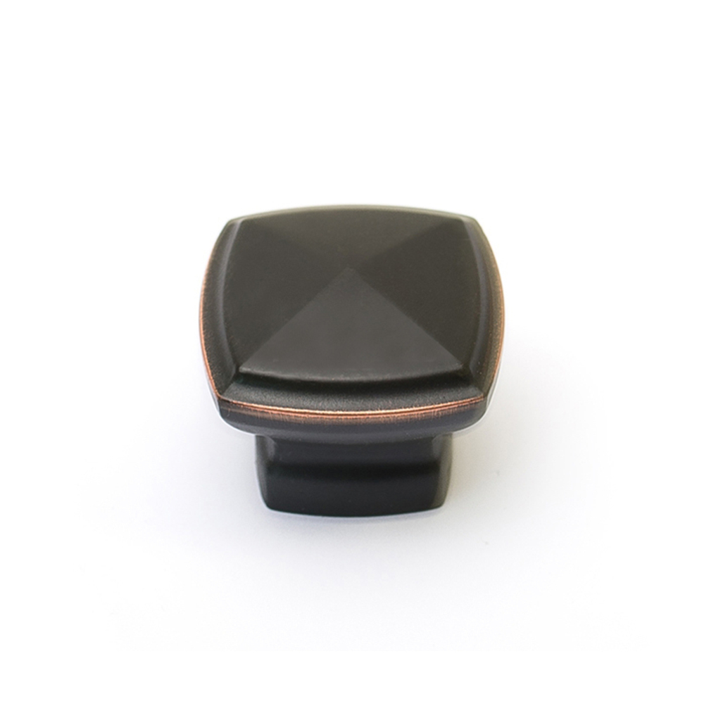 Ручка-кнопка FK1677 knob, черно-красная бронза матовая (60/300)