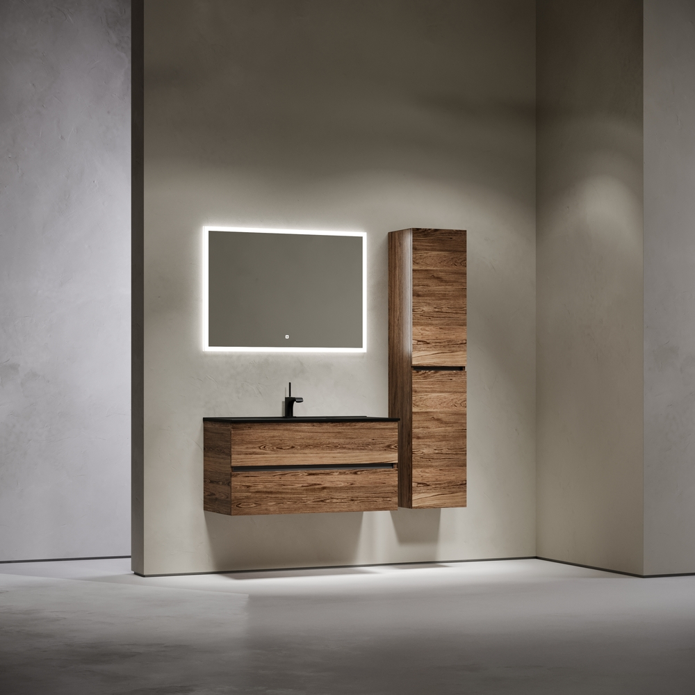 Тумба подвесная под раковину Sancos Urban, дуб чарльстон 990х450х550