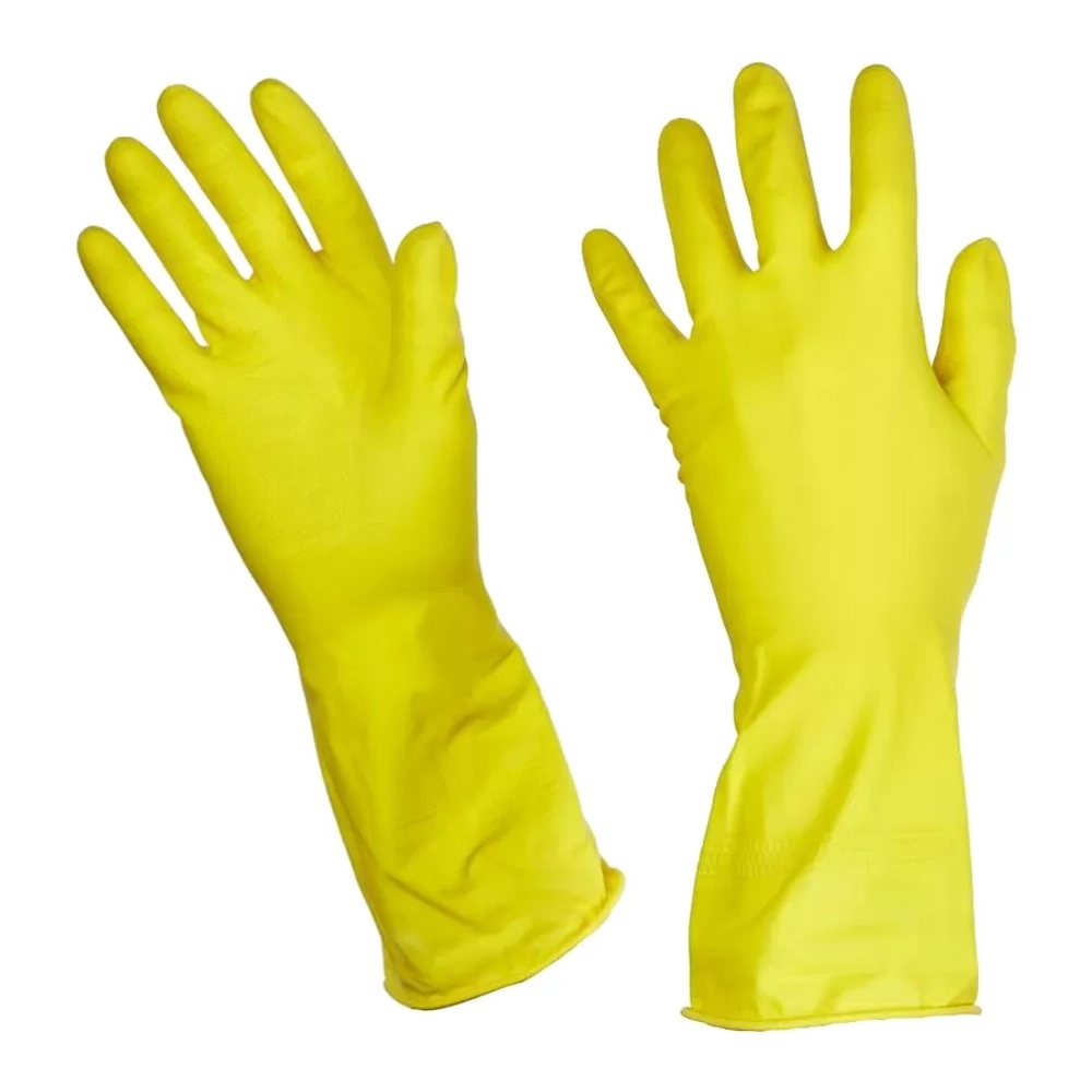 Перчатки резиновые латекс с хлопковым напылением Paclan Practi M
