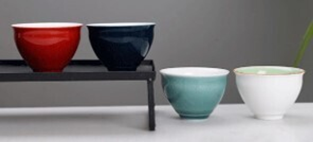 268116.2 Пиала ЯРКАЯ 75 мл, d=7 см, h=4,7 см без рисунка, красная фарфор