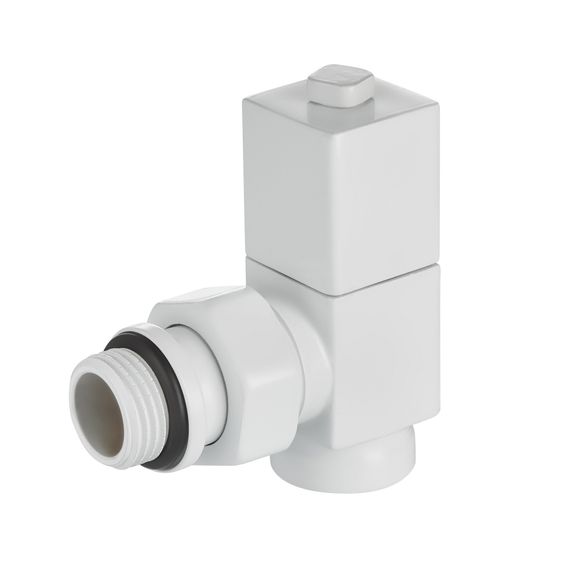 Набор дизайн-вентилей Royal Thermo CUBE, угловой (белый) 1/2quot; купить в Москве и Московской области по низкой цене с доставкой по России — (1) Набор дизайн-вентилей Royal Thermo CUBE, угловой (белый) 1/2quot; — (1)