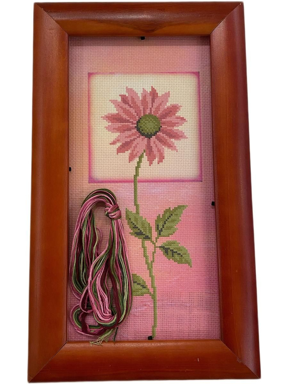 Набор для вышивания с деревянной рамкой (мулине 100% хлопок ) 23х39см Германия