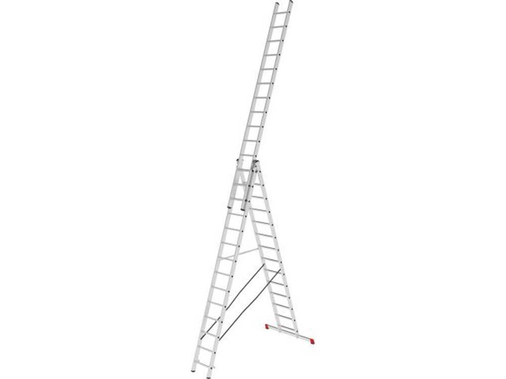Лестница алюм. 3-х секц. 356/949/376см 3х14 ступ., 21,5кг PRO STARTUL (ST9942-14)