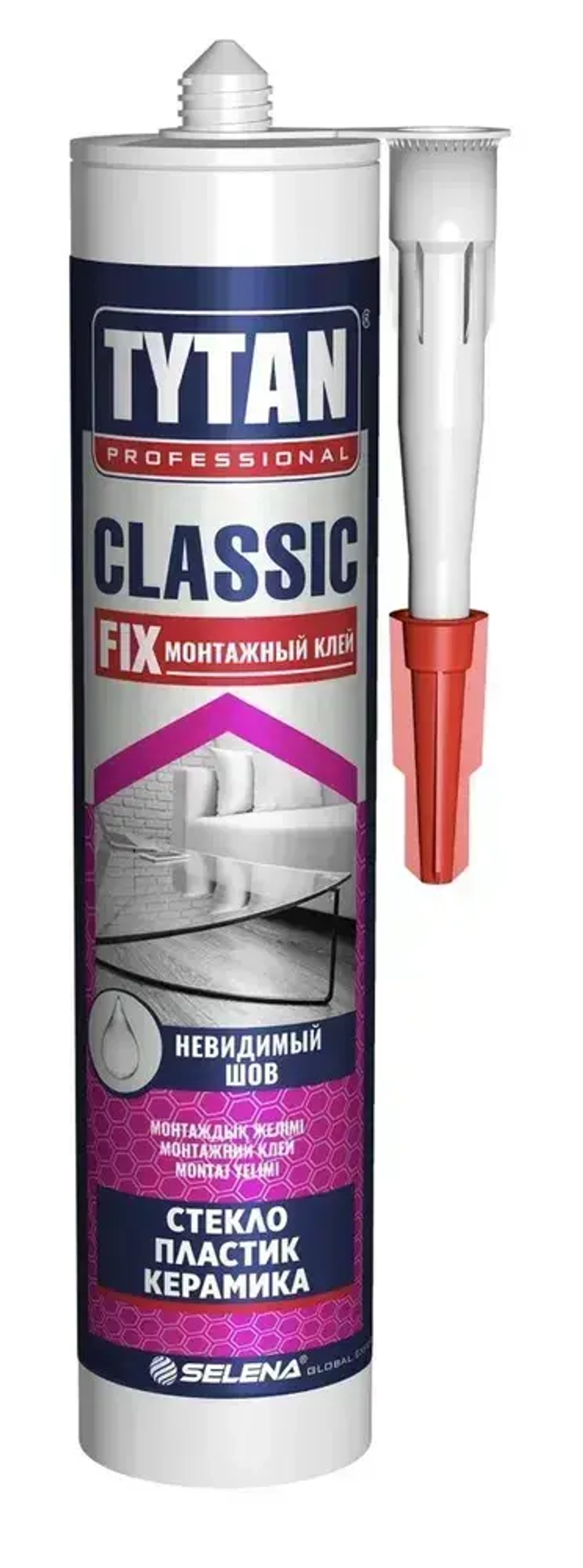 Монтажный клей Tytan Professional CLASSIC FIX, Прозрачный, Жидкие Гвозди 310 мл