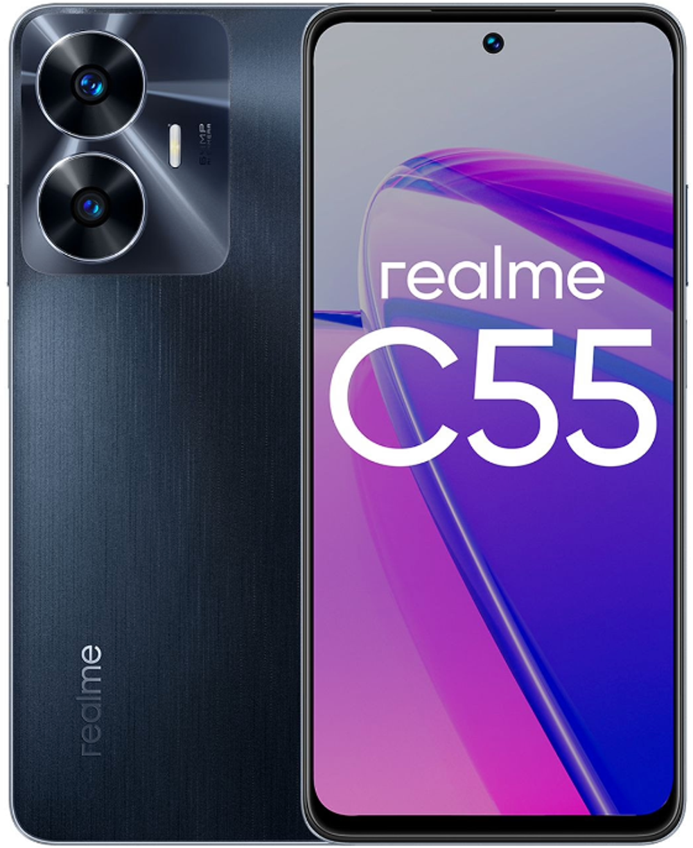 Смартфон realme C55 6/128 ГБ RU, Dual nano SIM, rainy night
