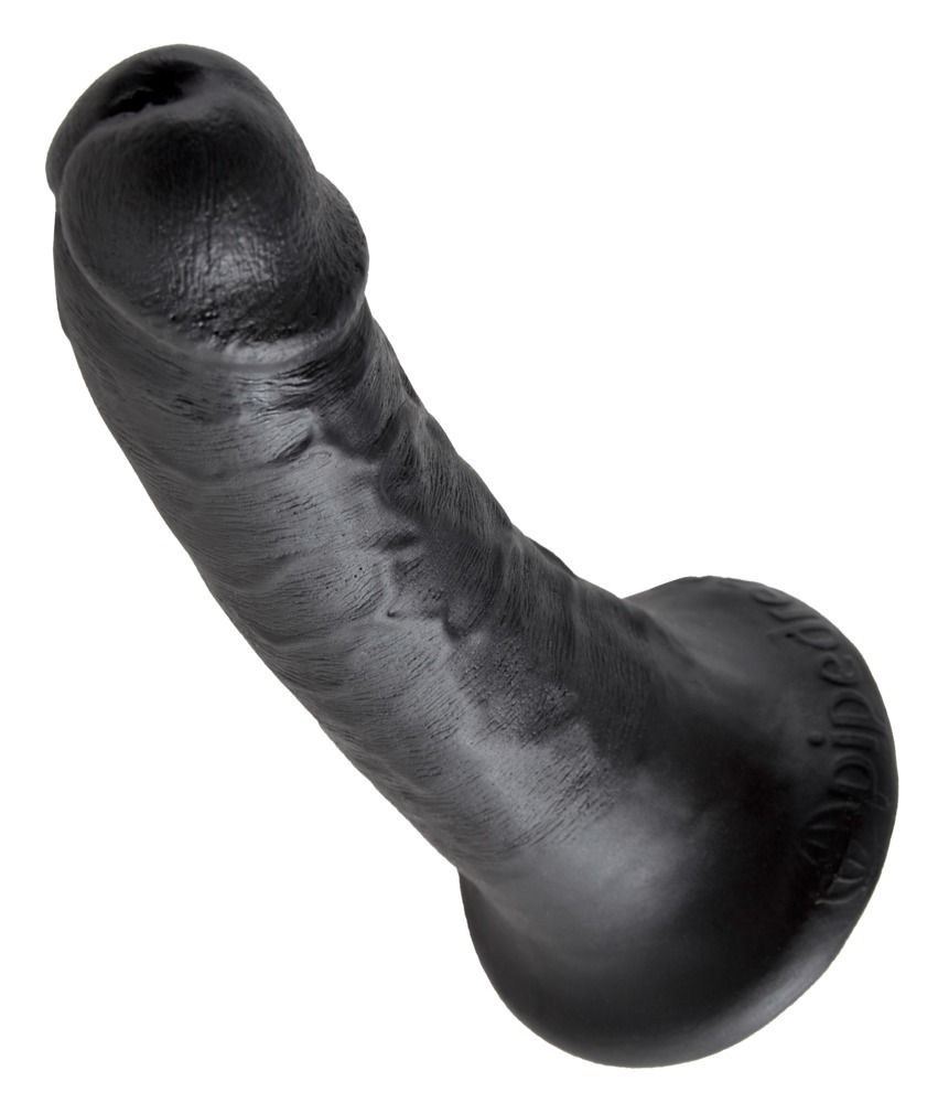 Фаллоимитатор King Cock реалистик, черный, 15 см