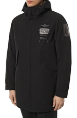 Парка муж. AERONAUTICA 2954 черная XVII лого