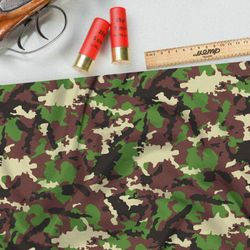 Ткань шелк Армани контрастный милитари