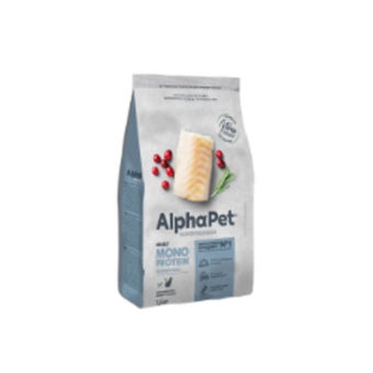 Сухой корм для взрослых кошек AlphaPet Superpremium Monoprotein (АльфаПет) из белой рыбы, 1,5 кг