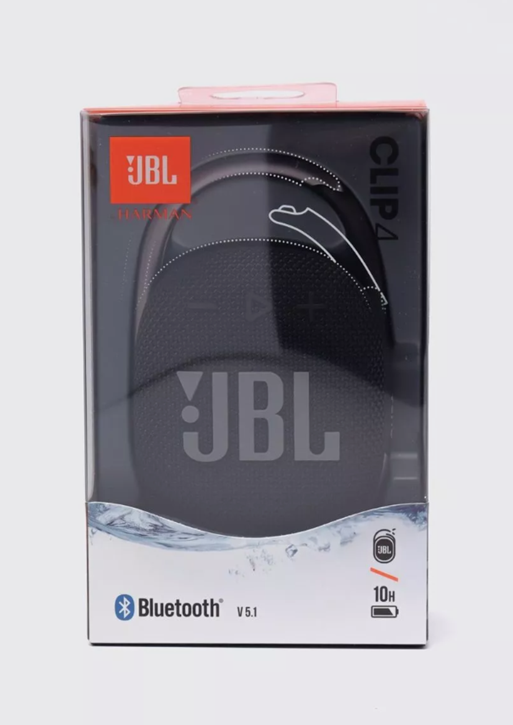 Портативная акустика JBL CLIP 4, Bluetooth, влагозащита, чёрный